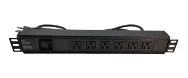 Regleta para Rack 125V 6 Tomas