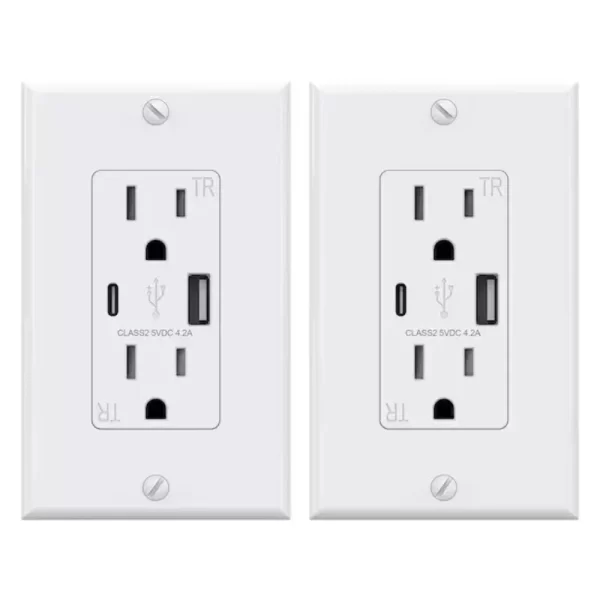 Toma Doble USB Y USB TIPO C 5V